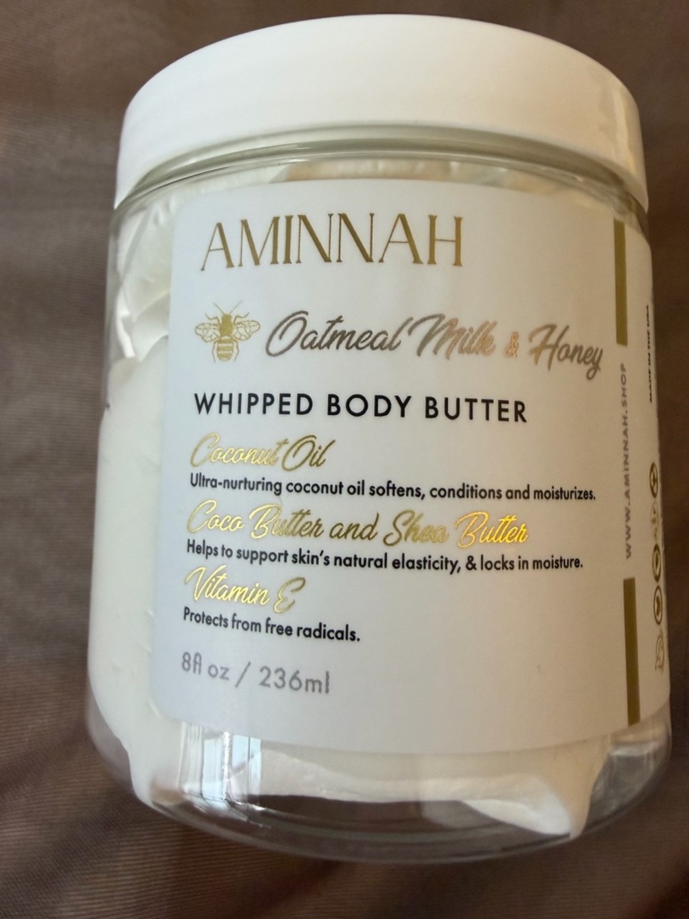 Aminnah Oatmeal Milk & Honey Whipped Body Butter